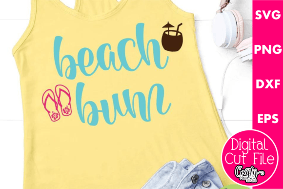 Beach Bum Graphics for Crafts and Creative Projects