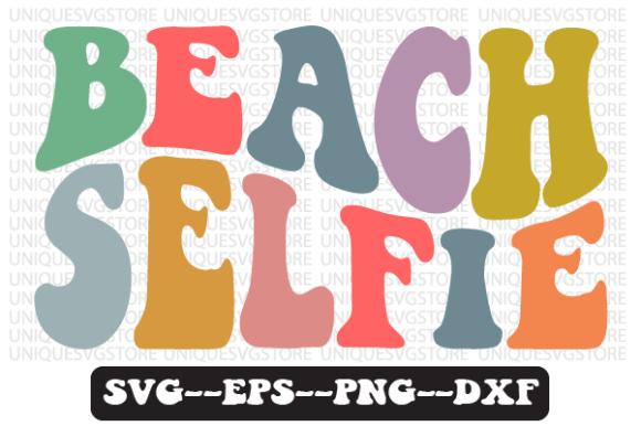 Beach Selfie Quote Retro Svg Design for Crafts and Graphics