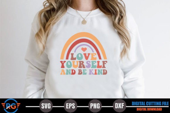 Love Yourself and Be Kind – Retro Graphics for Crafts