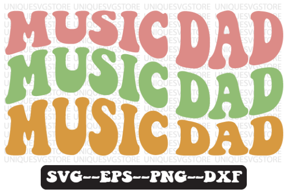 Music Dad Quote Retro Svg Design for Crafts and Graphics
