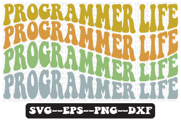 Programmer Life Quote Retro Svg Design for Graphics and Crafts