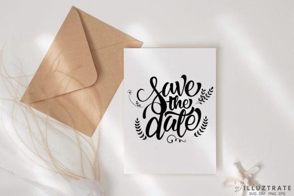 Save the Date SVG Cut File Wedding Graphics for Crafts
